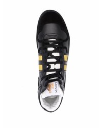 schwarze hohe Sneakers aus Leder von Lanvin