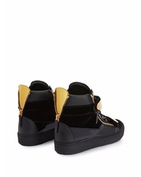 schwarze hohe Sneakers aus Leder von Giuseppe Zanotti