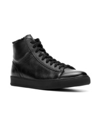 schwarze hohe Sneakers aus Leder von Henderson Baracco