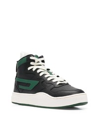 schwarze hohe Sneakers aus Leder von Diesel