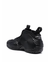 schwarze hohe Sneakers aus Leder von Comme Des Garcons Homme Plus