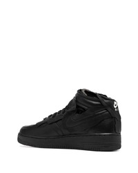 schwarze hohe Sneakers aus Leder von Comme Des Garcons Homme Plus