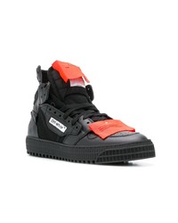 schwarze hohe Sneakers aus Leder von Off-White