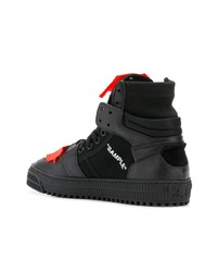 schwarze hohe Sneakers aus Leder von Off-White