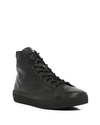 schwarze hohe Sneakers aus Leder von Koio