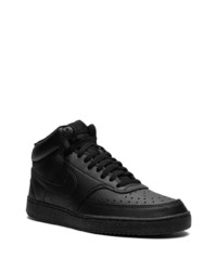 schwarze hohe Sneakers aus Leder von Nike