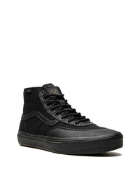 schwarze hohe Sneakers aus Leder von Vans