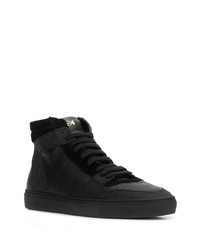 schwarze hohe Sneakers aus Leder von Hide&Jack