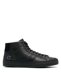 schwarze hohe Sneakers aus Leder von D.A.T.E
