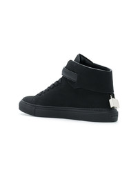 schwarze hohe Sneakers aus Leder von Buscemi