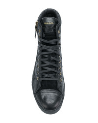 schwarze hohe Sneakers aus Leder von Diesel