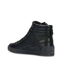 schwarze hohe Sneakers aus Leder von Diesel