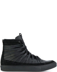 schwarze hohe Sneakers aus Leder von Damir Doma