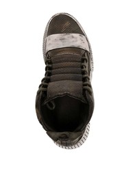 schwarze hohe Sneakers aus Leder von Boris Bidjan Saberi