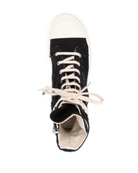 schwarze hohe Sneakers aus Leder von Rick Owens DRKSHDW