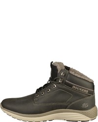 schwarze hohe Sneakers aus Leder von Dockers by Gerli