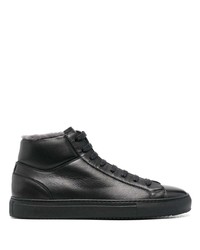 schwarze hohe Sneakers aus Leder von Doucal's