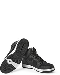 schwarze hohe Sneakers aus Leder von Nike