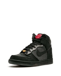 schwarze hohe Sneakers aus Leder von Nike