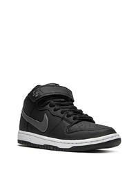 schwarze hohe Sneakers aus Leder von Nike