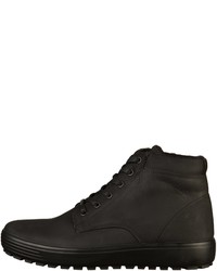 schwarze hohe Sneakers aus Leder von Ecco