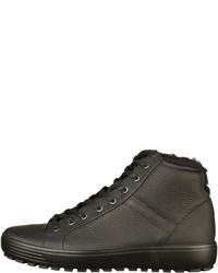 schwarze hohe Sneakers aus Leder von Ecco