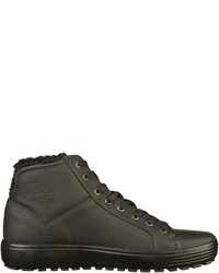 schwarze hohe Sneakers aus Leder von Ecco