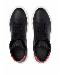 schwarze hohe Sneakers aus Leder von Giuseppe Zanotti