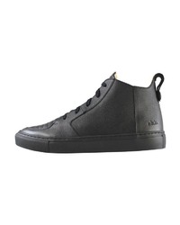 schwarze hohe Sneakers aus Leder von EKN Footwear