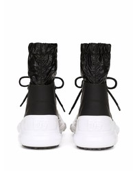 schwarze hohe Sneakers aus Leder von Dolce & Gabbana