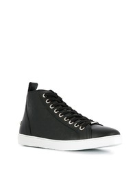 schwarze hohe Sneakers aus Leder von Jimmy Choo