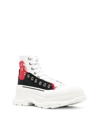 schwarze hohe Sneakers aus Leder von Alexander McQueen