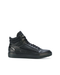 schwarze hohe Sneakers aus Leder von Fabi