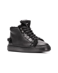 schwarze hohe Sneakers aus Leder von AGL