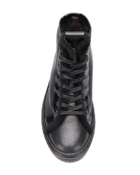schwarze hohe Sneakers aus Leder von AGL