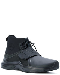 schwarze hohe Sneakers aus Leder von Fenty PUMA by Rihanna