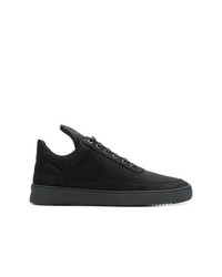 schwarze hohe Sneakers aus Leder von Filling Pieces