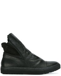 schwarze hohe Sneakers aus Leder von Fiorentini+Baker