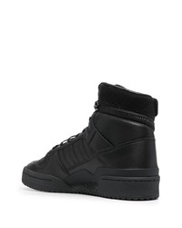 schwarze hohe Sneakers aus Leder von Y-3