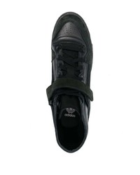 schwarze hohe Sneakers aus Leder von adidas