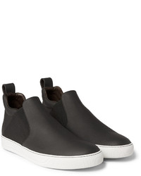 schwarze hohe Sneakers aus Leder von Lanvin