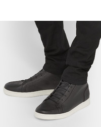 schwarze hohe Sneakers aus Leder von Balenciaga