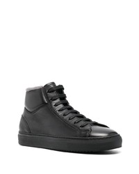 schwarze hohe Sneakers aus Leder von Doucal's