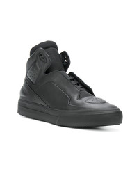 schwarze hohe Sneakers aus Leder von Maison Margiela