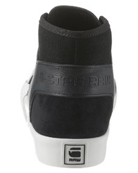 schwarze hohe Sneakers aus Leder von G-Star RAW