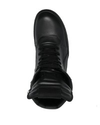 schwarze hohe Sneakers aus Leder von Rick Owens