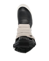 schwarze hohe Sneakers aus Leder von Rick Owens