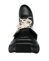 schwarze hohe Sneakers aus Leder von Rick Owens
