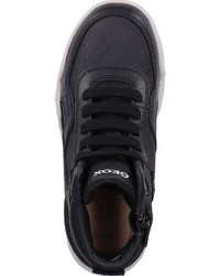 schwarze hohe Sneakers aus Leder von Geox