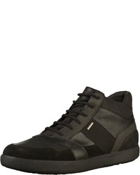 schwarze hohe Sneakers aus Leder von Geox